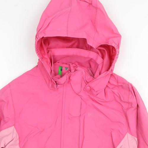 Mountain Warehouse Girls Pink Jacket Size 9-10 Years Zip - Technical