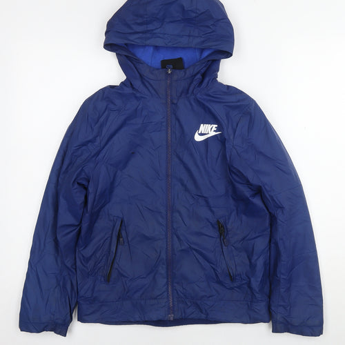 Nike Boys Blue Jacket Size 10-11 Years Zip - Age 10-12 Years