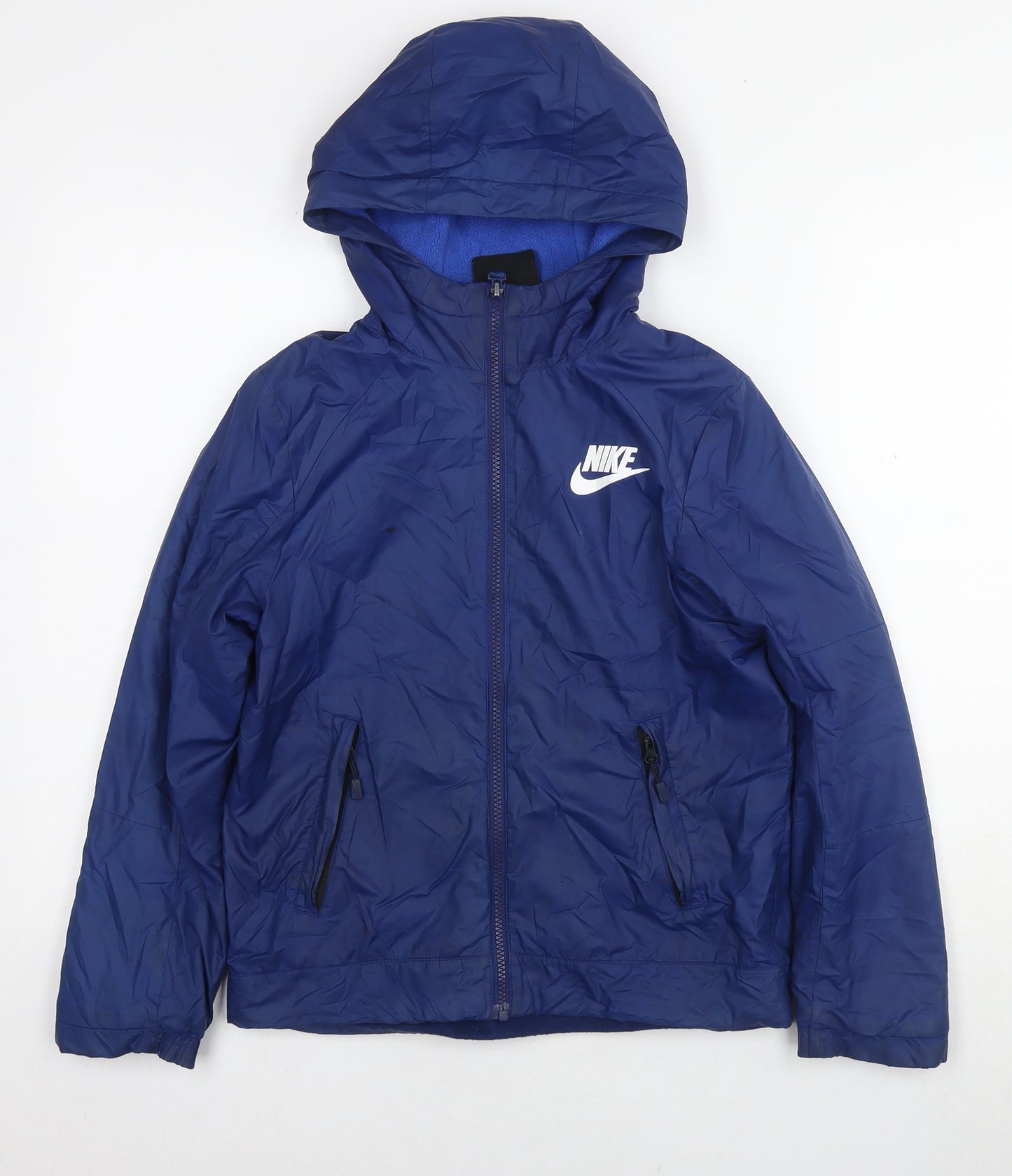 Nike Boys Blue Jacket Size 10-11 Years Zip - Age 10-12 Years