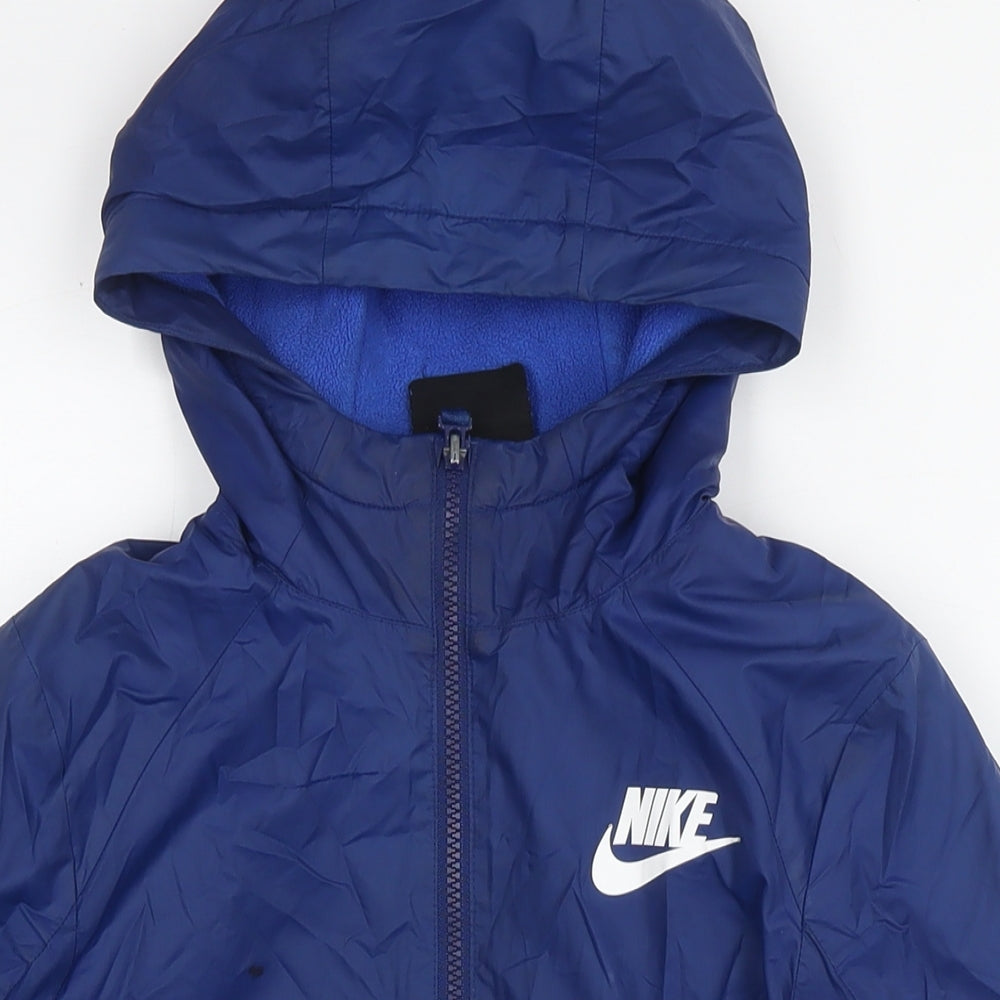 Nike Boys Blue Jacket Size 10-11 Years Zip - Age 10-12 Years