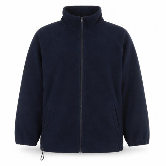 Front view of Nordic Alpine women’s blue jacket, size UK 10, zip