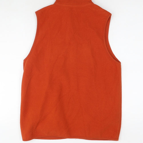 St Bernard Womens Orange Gilet Waistcoat Size 10 Zip - Size 10-12