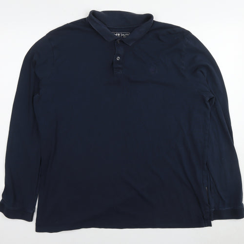 Timberland Mens Blue Cotton Polo Size 2XL Collared Pullover