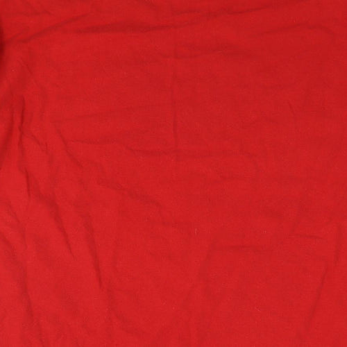 The Big Bang Theory Mens Red Cotton T-Shirt Size L Round Neck - Bazinga