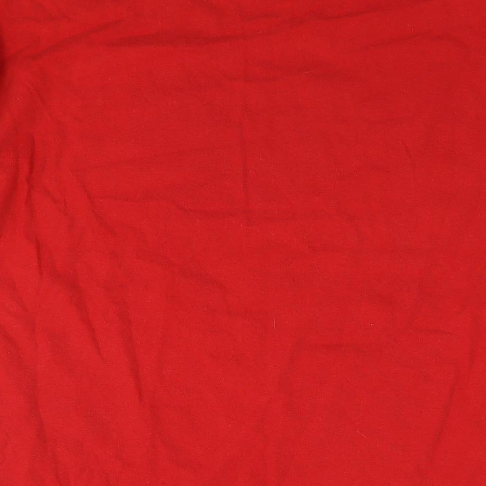 The Big Bang Theory Mens Red Cotton T-Shirt Size L Round Neck - Bazinga