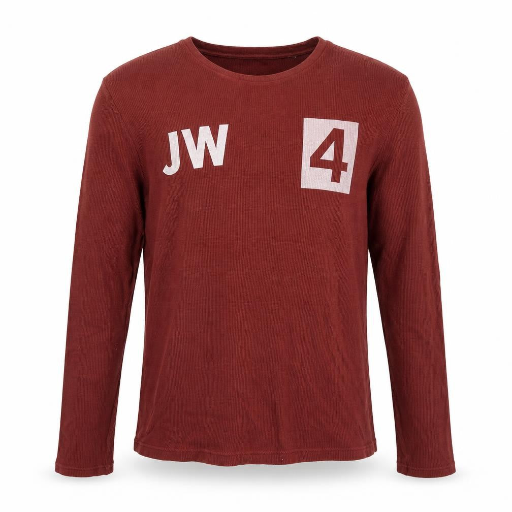 Front view of Jack Wills men’s brown cotton pullover sweatshirt, size M, - logo