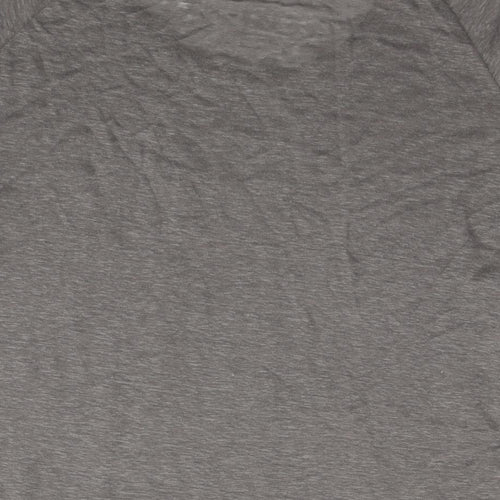 Gerard Darel Womens Brown Linen Basic T-Shirt Size S Round Neck - Embellishment Detail Stars