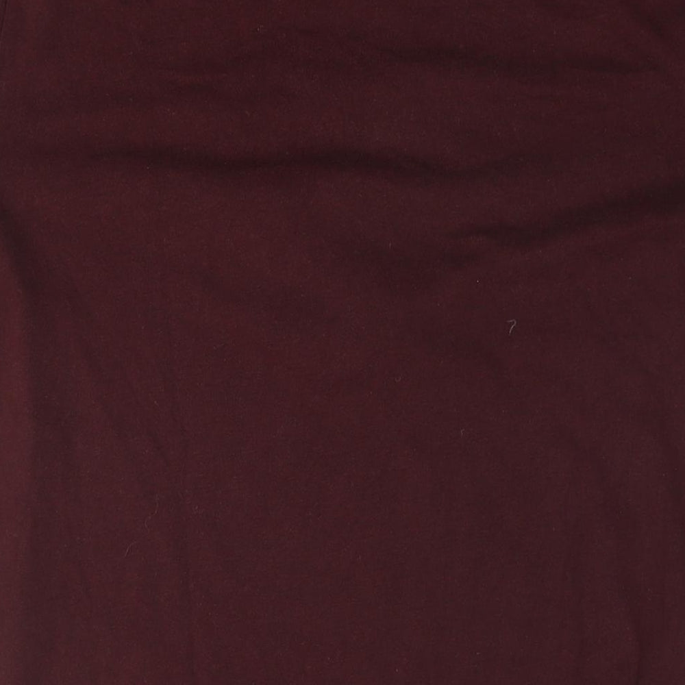 Abercrombie & Fitch Mens Red Cotton T-Shirt Size L Round Neck - Logo