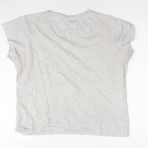 Disney Womens Grey Cotton Basic T-Shirt Size 14 Round Neck - Mickey Mouse Love Minnie Mouse Size 14-16