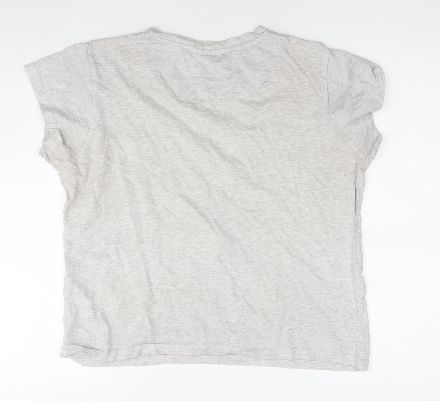 Disney Womens Grey Cotton Basic T-Shirt Size 14 Round Neck - Mickey Mouse Love Minnie Mouse Size 14-16