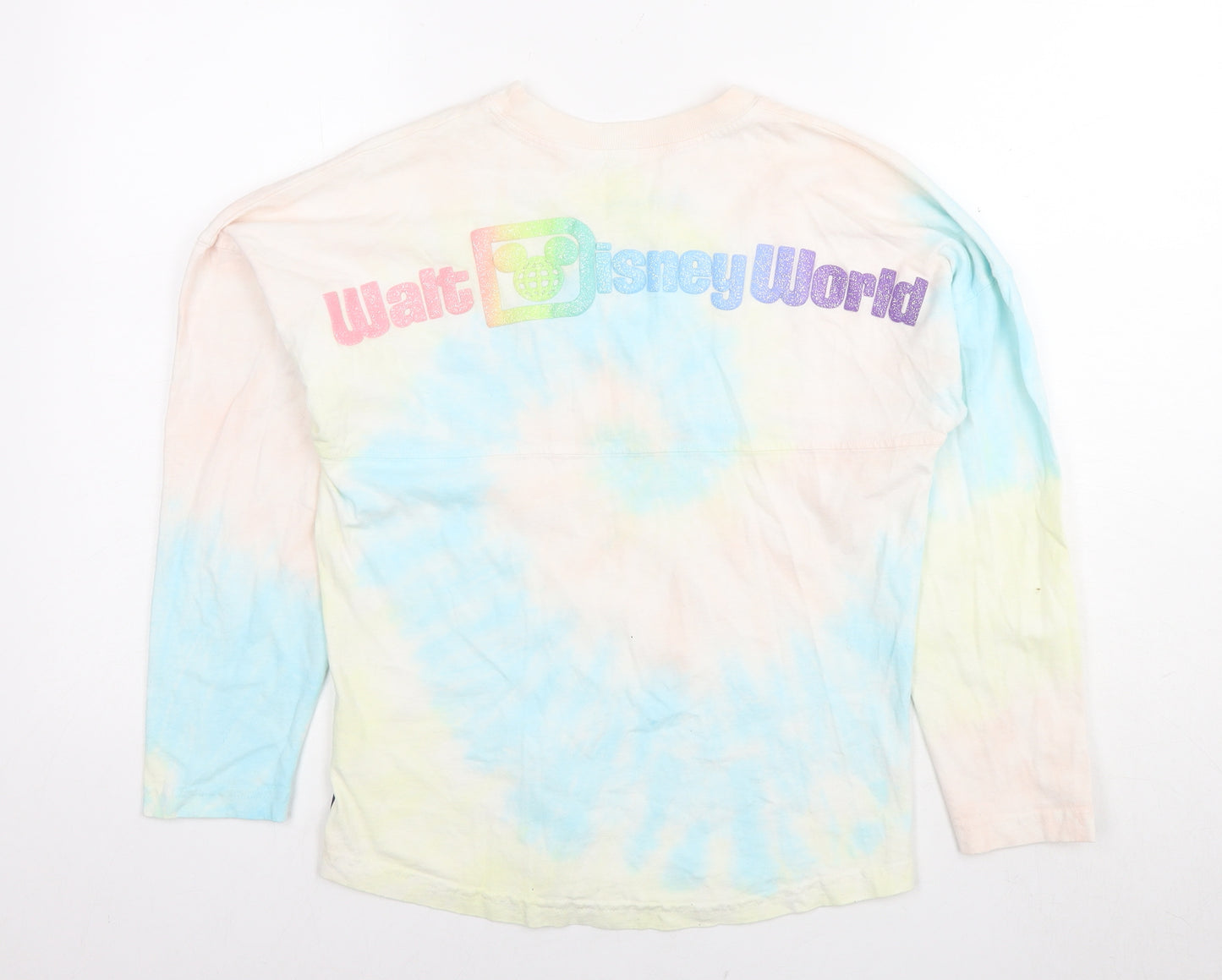 Disney Womens Multicoloured Cotton Jersey T-Shirt Size L Round Neck - Disney World