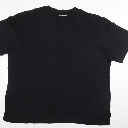 Guinness Mens Black Cotton T-Shirt Size 3XL Round Neck - Do not disturb Size 3XL-4XL