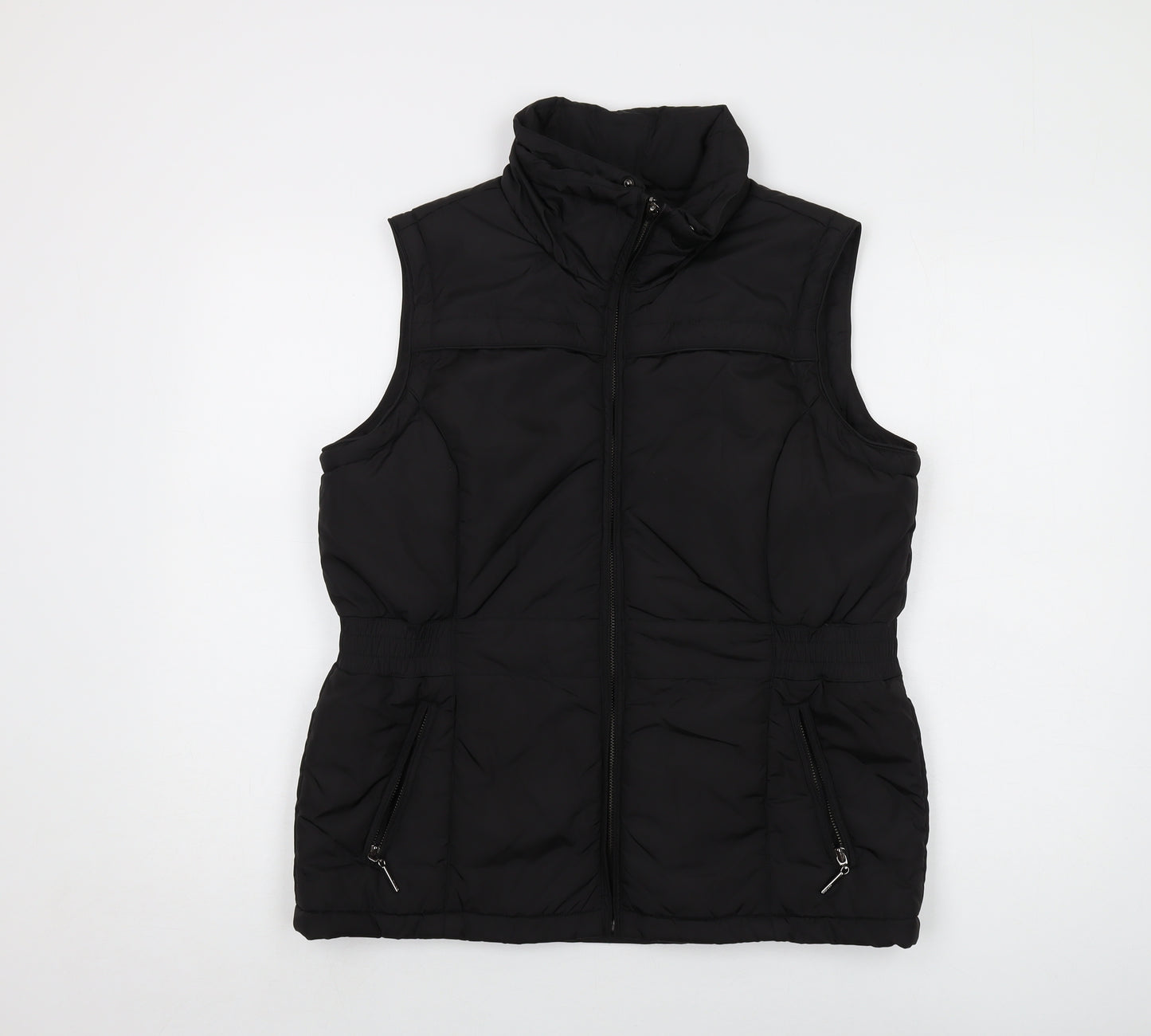 Maine Womens Black Jacket Waistcoat Size 14 Zip