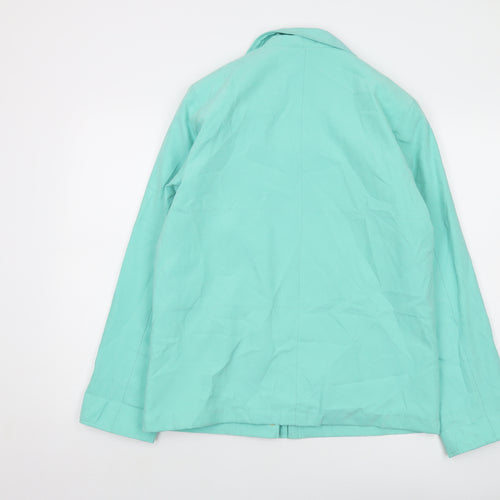 Finesse Womens Green Jacket Size 12 Zip