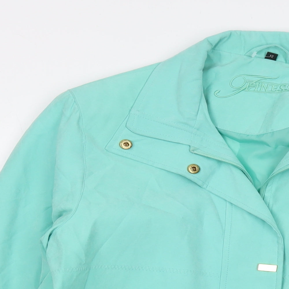 Finesse Womens Green Jacket Size 12 Zip