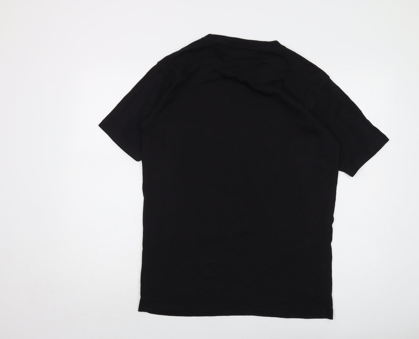 DUB Mens Black Cotton T-Shirt Size M Crew Neck