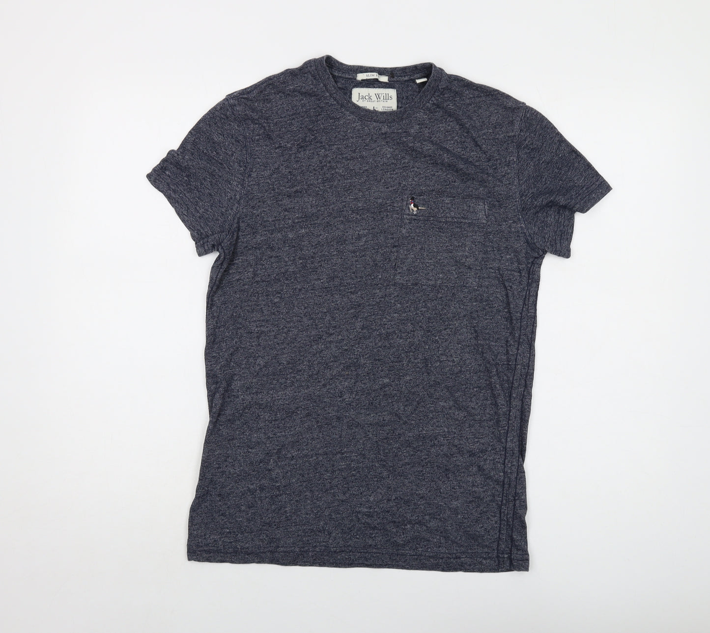 Jack Wills Mens Blue Cotton T-Shirt Size S Crew Neck