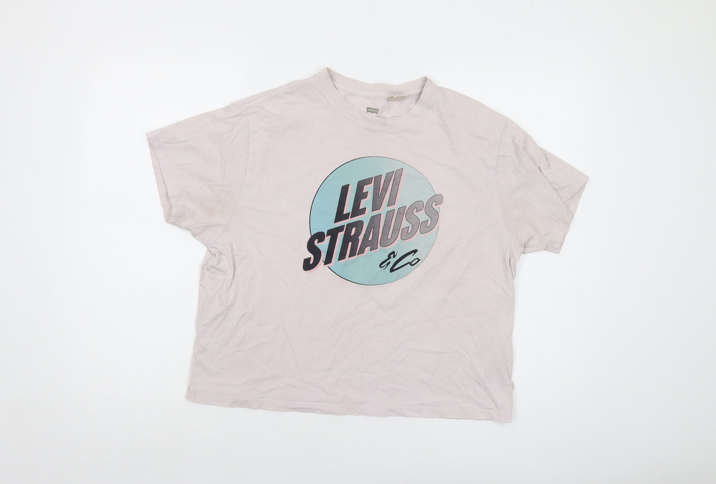 Levi's Womens Pink Cotton Basic T-Shirt Size S Crew Neck