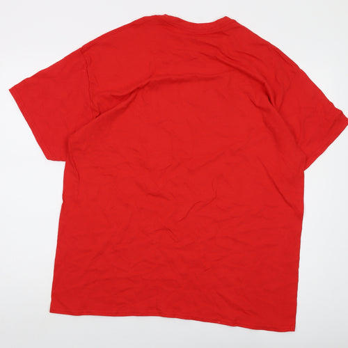 Liverpool FC Mens Red Cotton T-Shirt Size XL Crew Neck - UCL Final Paris 2022