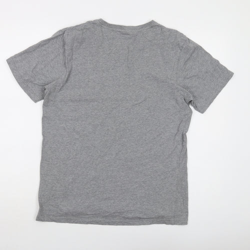 MINI Mens Grey Cotton T-Shirt Size L Crew Neck