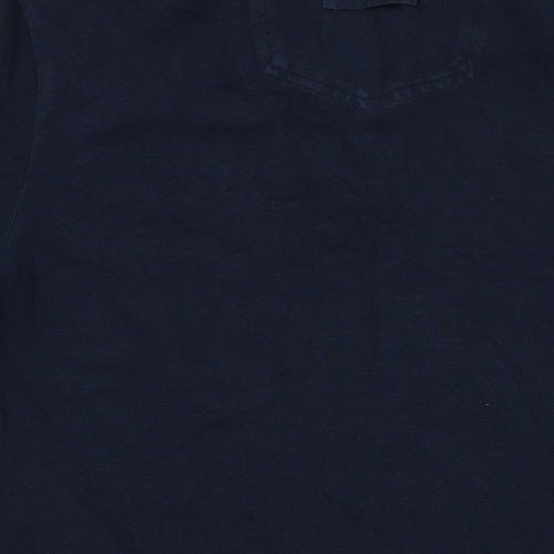 Fat Face Mens Blue Cotton Polo Size XL Collared Button