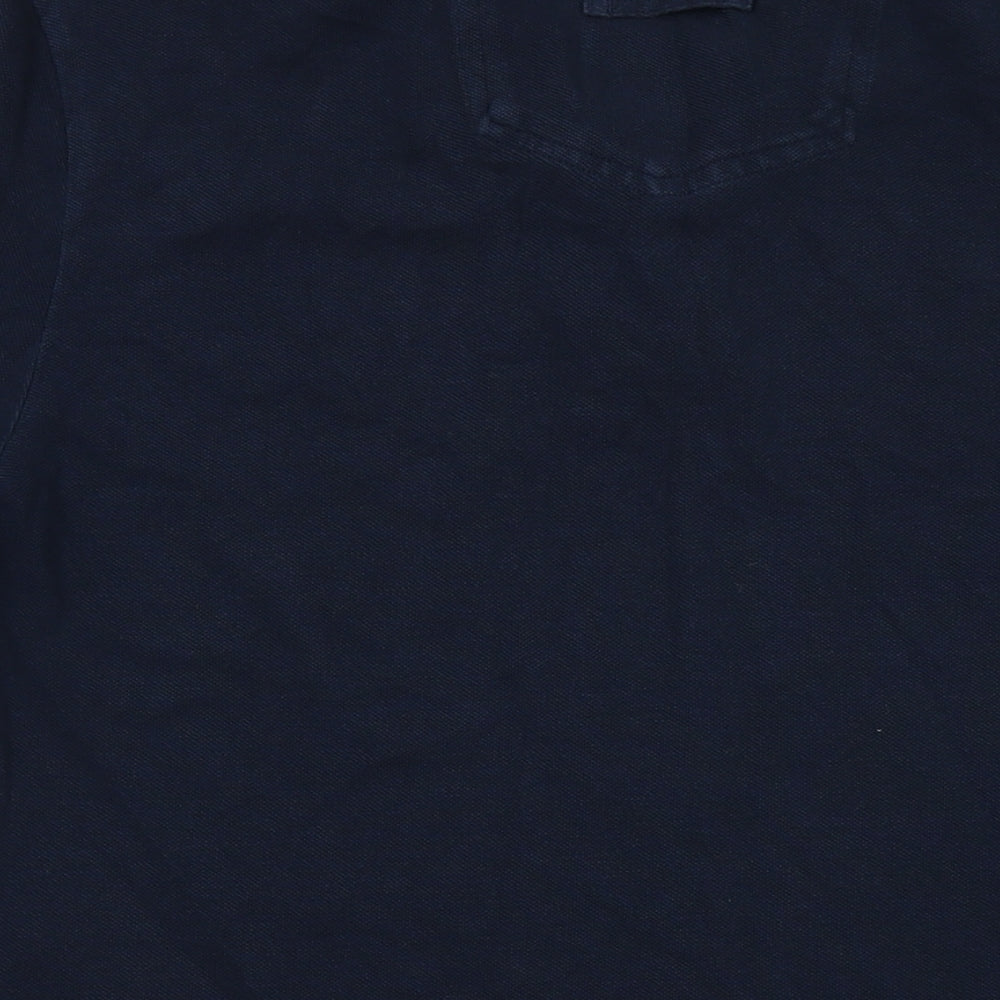 Fat Face Mens Blue Cotton Polo Size XL Collared Button