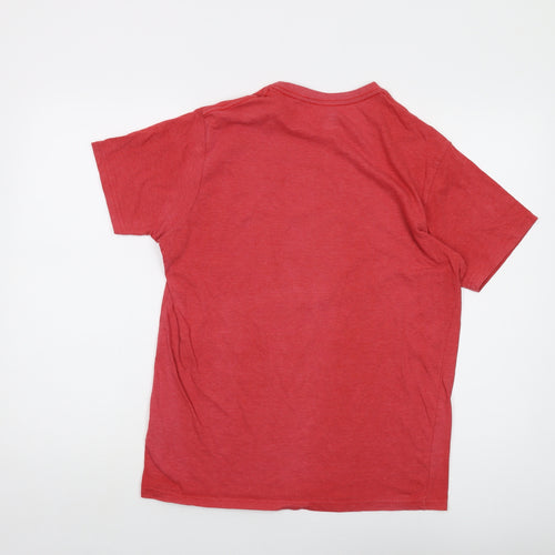 Knights Mens Red Cotton T-Shirt Size M Crew Neck