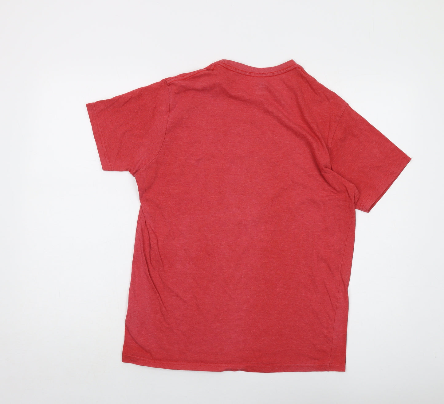 Knights Mens Red Cotton T-Shirt Size M Crew Neck