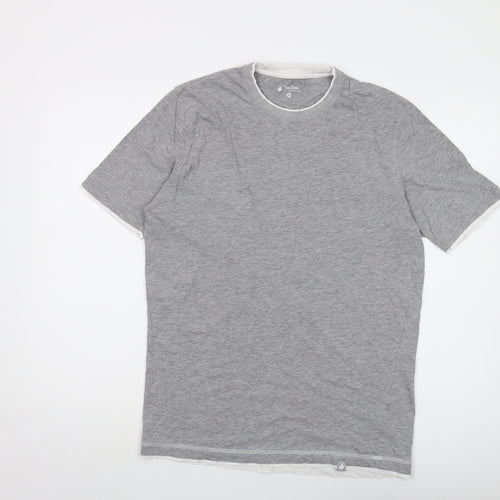 Peter Strom Mens Grey Cotton T-Shirt Size M Crew Neck