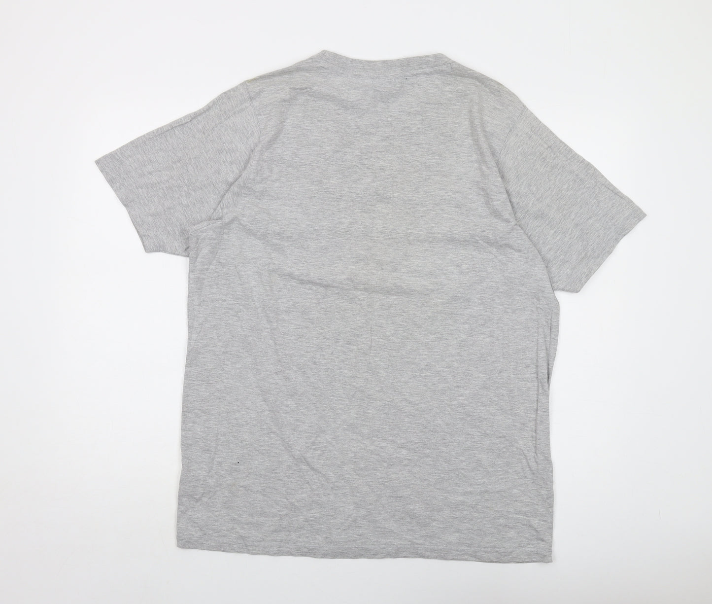 FILA Mens Grey Cotton T-Shirt Size 2XL Crew Neck