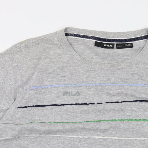 FILA Mens Grey Cotton T-Shirt Size 2XL Crew Neck