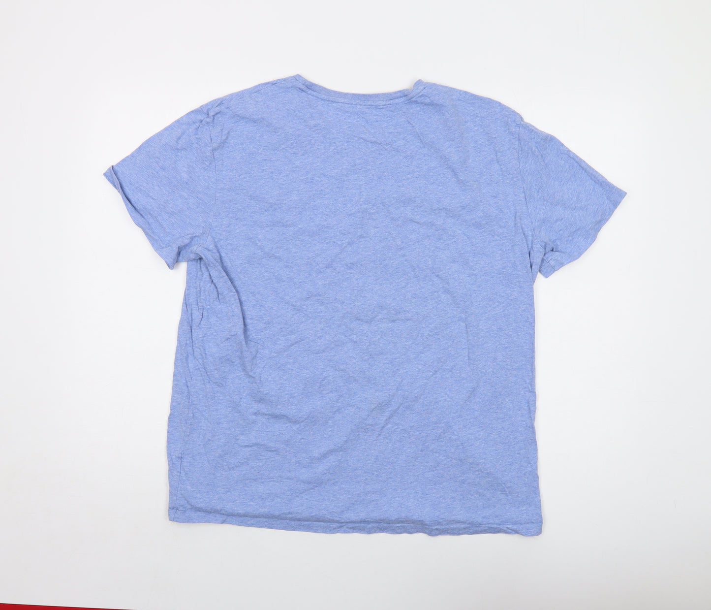 Polo Ralph Lauren Mens Blue Cotton T-Shirt Size L Crew Neck