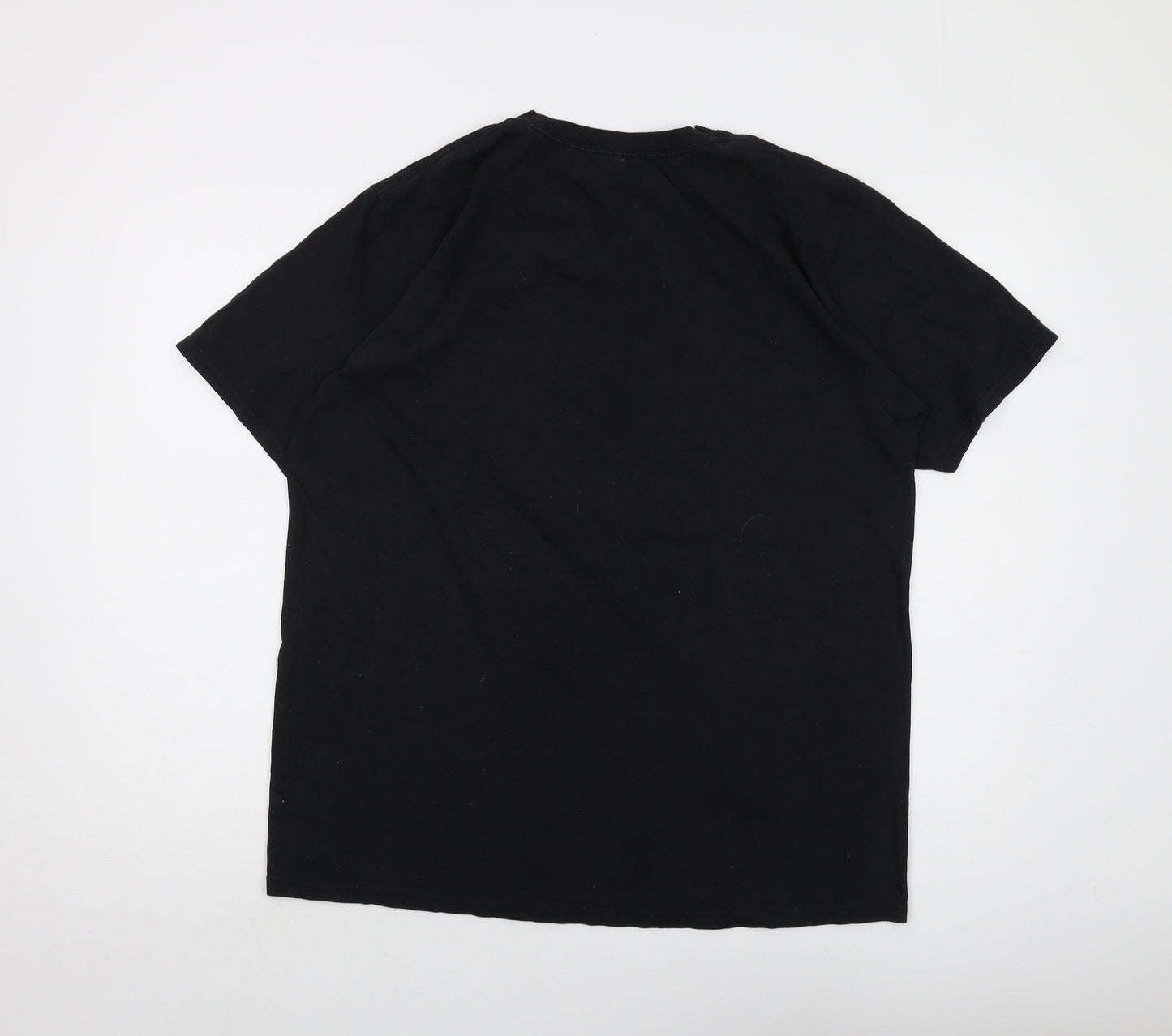 adidas Mens Black Cotton T-Shirt Size L Crew Neck