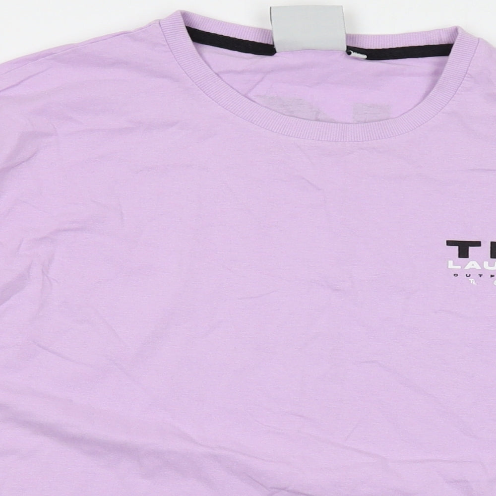 Tokyo Laundry Mens Purple Cotton T-Shirt Size 2XL Crew Neck