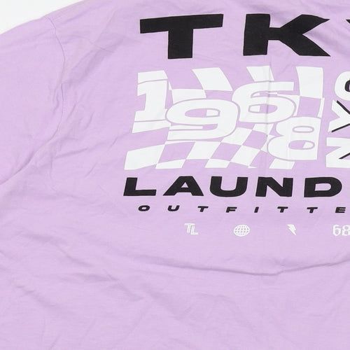 Tokyo Laundry Mens Purple Cotton T-Shirt Size 2XL Crew Neck