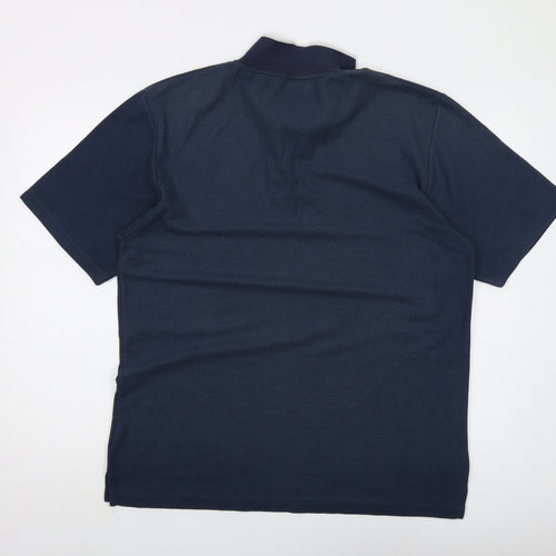 Lonsdale Mens Blue Polyester Polo Size XL Collared Button