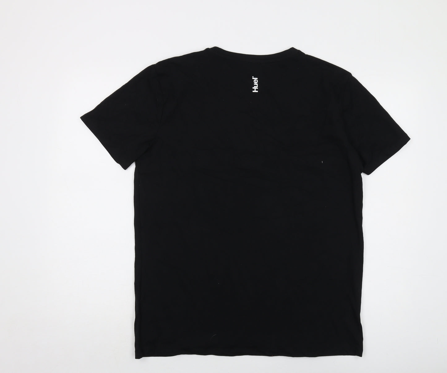 Huel Mens Black Cotton T-Shirt Size L Crew Neck