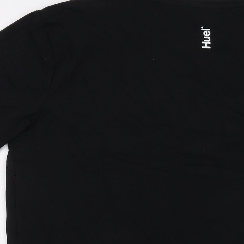 Huel Mens Black Cotton T-Shirt Size L Crew Neck