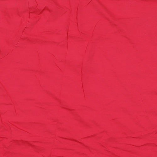 Lands' End Womens Pink Cotton Basic T-Shirt Size 24 Crew Neck