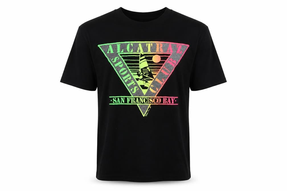 Alcatraz Mens Black Cotton T-Shirt Size L Crew Neck