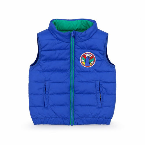Billy Bandit Boys Blue Gilet Waistcoat Size 2 Years Zip