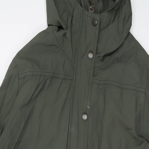 Fat Face Womens Green Parka Jacket Size 10 Zip