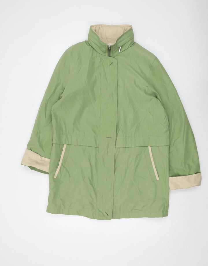Marks and Spencer Womens Green Jacket Size 12 Zip