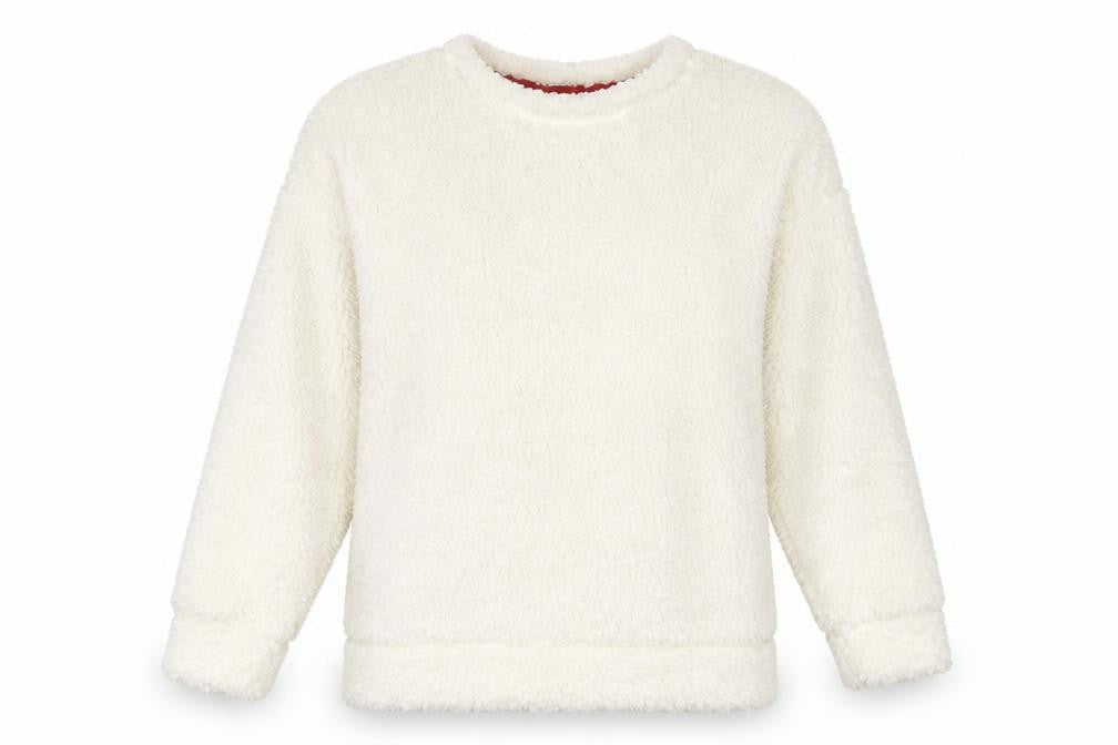 Marks & Spencer Womens Ivory Solid Polyester Top Pyjama Top Size 8