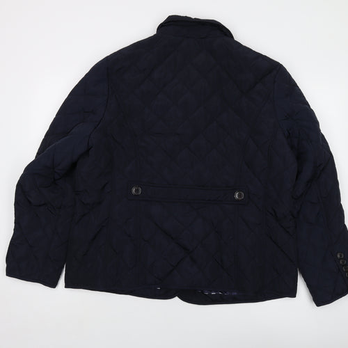 Bonmarché Womens Blue Quilted Jacket Size 20 Button