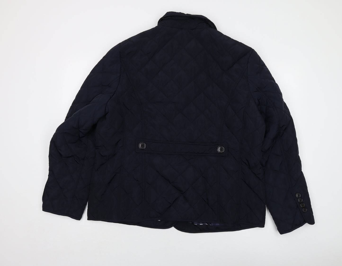 Bonmarché Womens Blue Quilted Jacket Size 20 Button