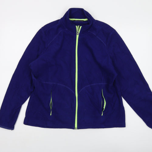 Marks and Spencer Womens Blue Jacket Size 16 Zip