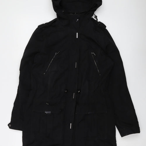 Autograph Womens Black Parka Jacket Size 10 Zip