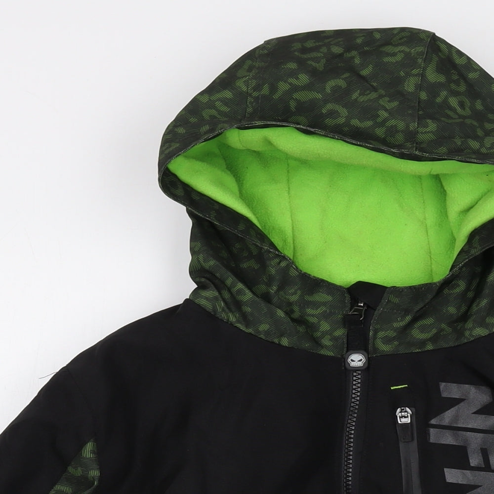 No Fear Boys Black Jacket Size 13 Years Zip