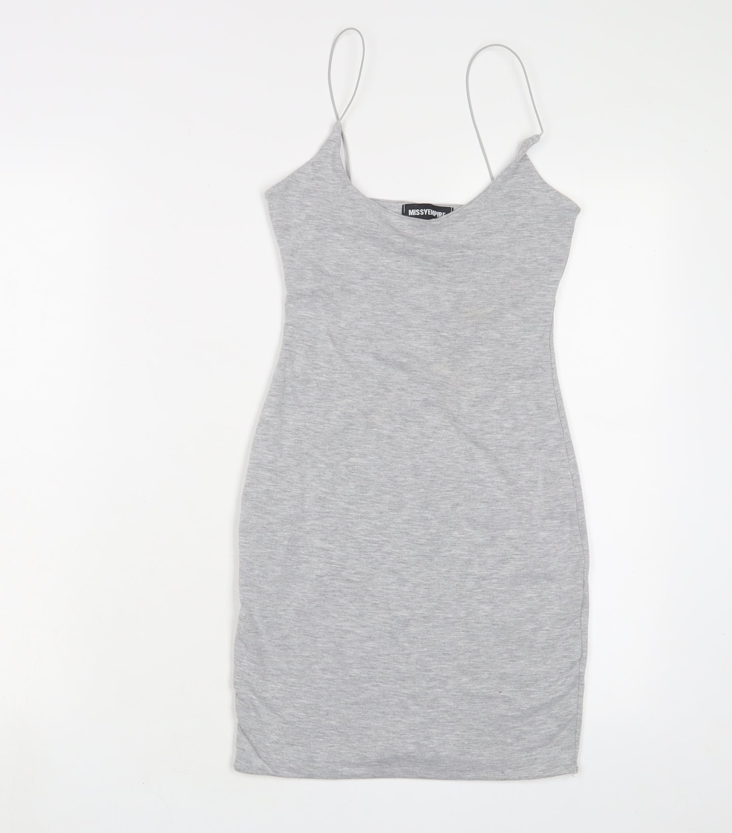 MissEmpire Womens Grey Viscose Bodycon Size S Scoop Neck Pullover